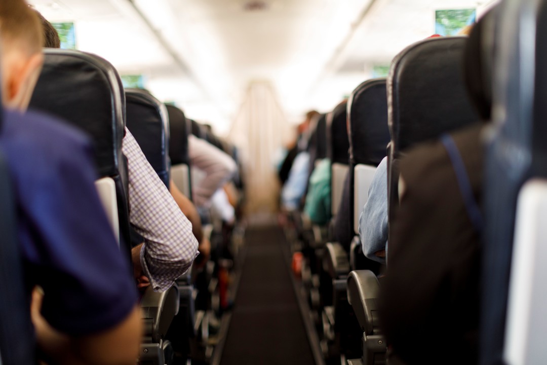 Aircraft Cabin With Passengers