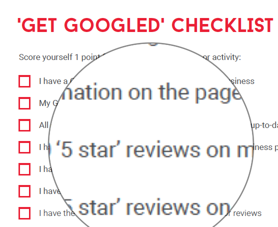 Get Googled Checklist